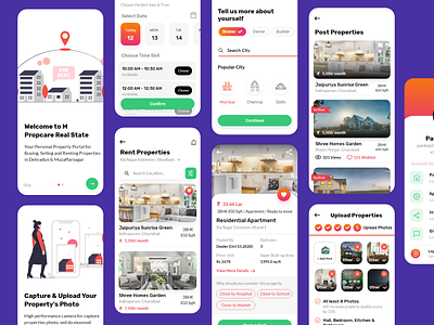 Real Estate 3d app branding challenge dribbble realestate typography ui ui design ux designer