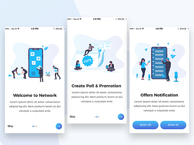 Onboarding app branding flat gradients illustration onboarding typography ui ux