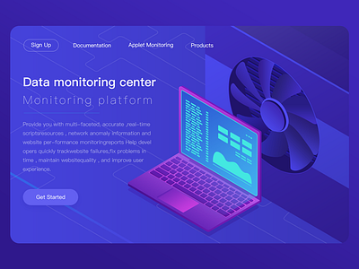 Data monitoring center 2.5d design