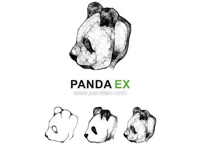 Pandaex color design illustration logo shot