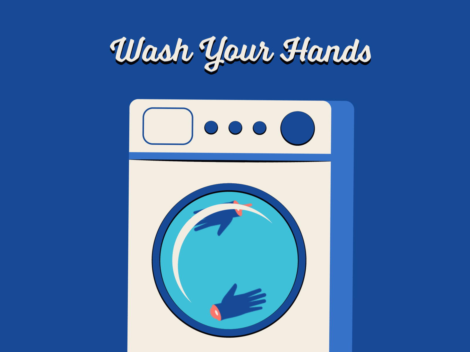 Wash Your Hands animation blue circle clean cleaning coronavirus covid19 cycle flat hand hands illustration jezovic loop machine vector wash washing washing machine your