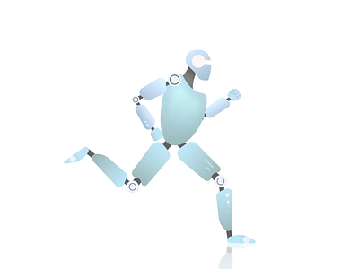 🤖 Humanoid Run Cycle 2d animation character cycle design gif graphics humanoid illustration illustrator jezovic loop mograph motion robot run runner running vector walk