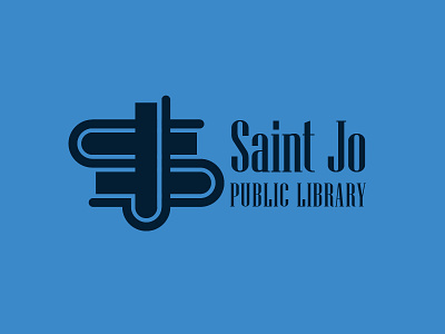 Saint Jo Public Library book books concept corporate library logo logomark logotype mark royal