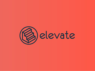 Elevate logo elevate growth improve logo logomark logotype mark staircase stairs
