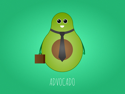 Advocado advocate avocado character fruit green illustration illustrator lawyer simple sketch suit tie vector vegetable