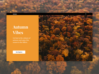 Autumn Landing Page autumn daily daily ui desktop fall landing landing page orange page ui web