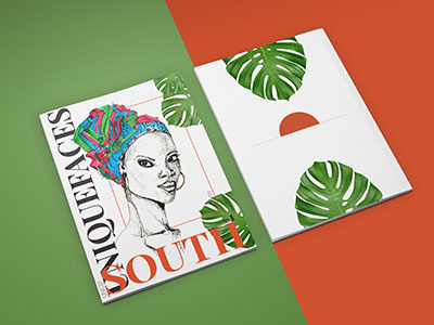 Uniquefaces South collage cover design graphic handdrawn illustration magazine print unicef