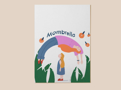 Mombrella love care family mom illustrator digital illustration
