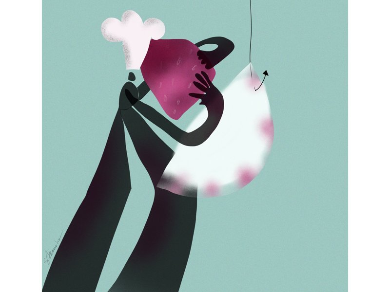 Digital illustration Strawberry Love drawings digitalillustrations graphicdesign character imagination art procreate digital flat food illustration