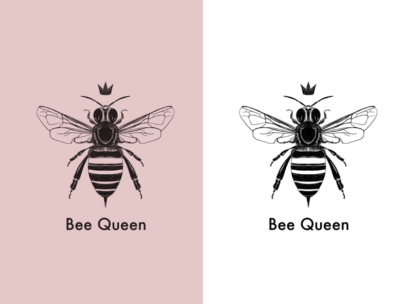 Bee Queen queen digitalart illustration bee symbol logodesign graphicdesign logo