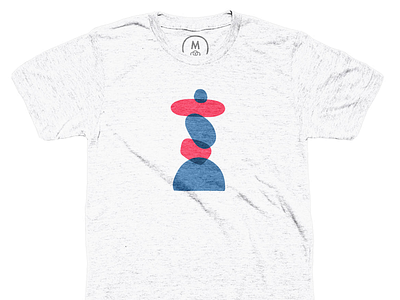 Balance t-shirt apparel balance design illustration meditation minimalism print screenprint shirt simple vector zen