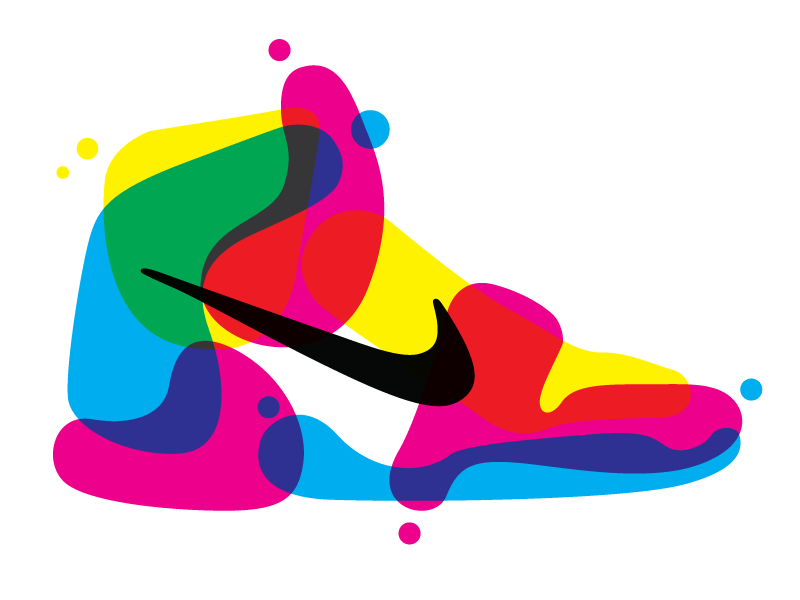 AJ1 design vector graphic screenprint print cmyk swoosh nike air jordan sneaker