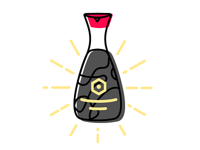 Kikkoman bottle illustration kikkoman soy sauce