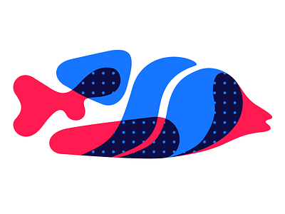 Red fish, blue fish blue fish illustration red