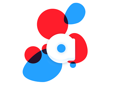 Logo experiment a blue branding logo logo design red