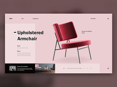 Upholstered Armchair uiux website design