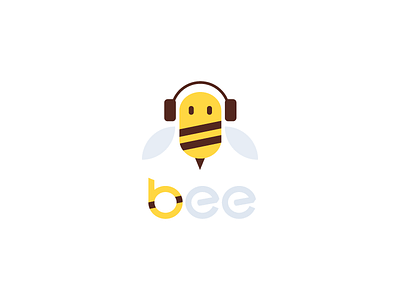 Bee Logo bee brand branding creative design flat identity logo logotype mark minimal vector