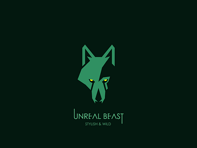 Unreal Beast Logo brand branding creative design flat identity logo logotype mark minimal vector wolf