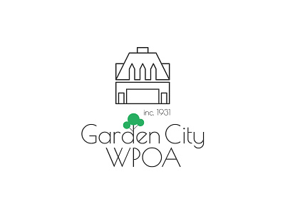 Garden City WPOA Logo brand branding creative identity logo logotype minimal property sign vector