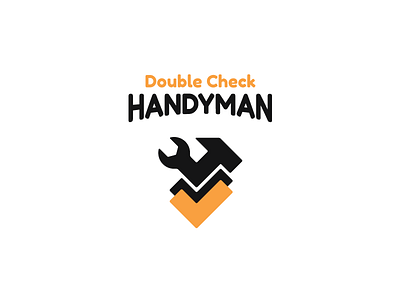 Double Check Handyman Logo brand branding creative design handyman identity logo logotype mark minimal symbol vector