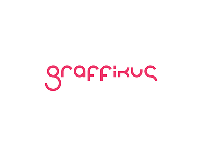 Graffikus Logo Opt. 1 brand branding creative identity lettering logo logotype minimal sign vector wordmark