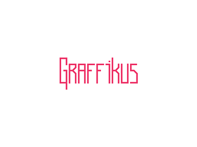 Graffikus Logo Opt. 3 brand branding creative identity lettering logo logotype minimal sign vector wordmark