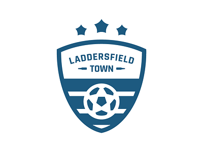 Laddersfield Town Logo brand branding creative design football identity logo logotype minimal soccer vector