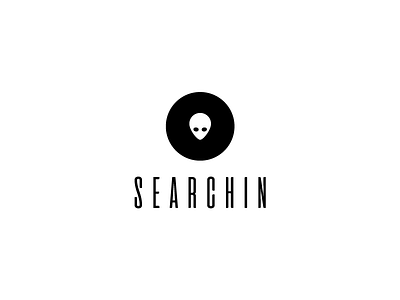 Searchin Logo alien brand branding creative design identity logo logotype minimal simple vector