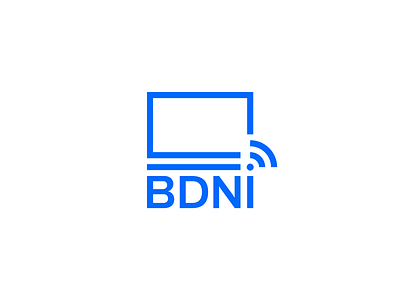 BDNI Logo Design brand branding computer creative design identity it laptop logo logotype minimal simple