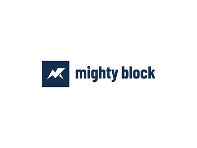 Mighty Block opt. 2 block bolt brand branding business logo company logo identity identity design logo logo design logotype simple