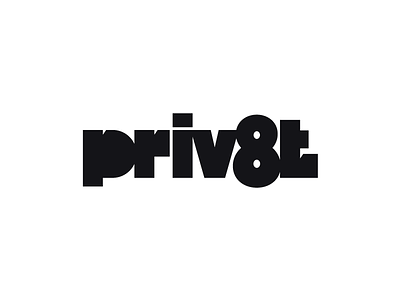 Priv8t Logo brand branding business logo company logo identity identity design logo logo design logotype simple wordmark