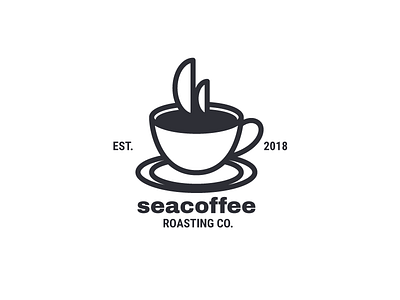 Seacoffee | Logo Design brand branding business logo coffee company logo corporate identity cup identity identity design logo logo design logotype sail sea ship