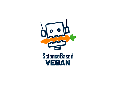 Science-Based Vegan | Logo brand branding carrot creative design identity logo logotype minimal modern robot robot logo simple vegan