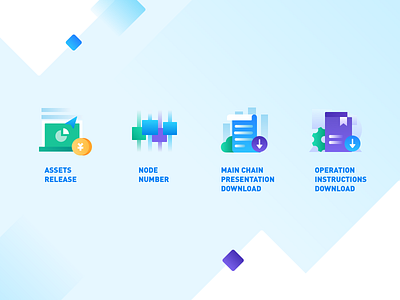 Colourful icon block chain colourful download release