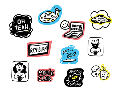 My Stickers Pack handdrawing icon illustration logo pack sticker sticker design stickerpack stickers tablet design wacom wacom tablet