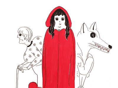 Little Red Riding Hood for Adults book bookillustration drawing illustration littlered red