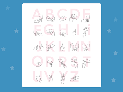 Hand Alphabet/Sign Language alphabet hand icon illustration language sign signlanguage