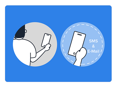 E-Mail and SMS Notification Illustration