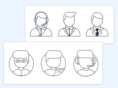 Manager/Customer/Contact Center Icon Sketches call character contact customer design icon icondesign illustration manager mobile sketch web