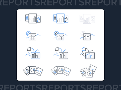 Empty Screens Icons/Reports Examples for Pisano Dashboard