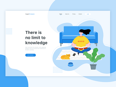 Learning Website Concept design illustration ui web