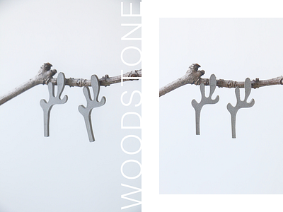 「 WOODSTOE 」Cement Earring cement earring