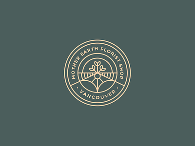 Mother Earth Florist Shop branding branding concept circle circle logo floral logo minimalistic plant vector
