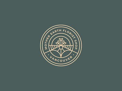 Mother Earth Florist Shop branding branding concept circle circle logo floral logo minimalistic plant vector