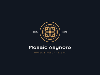Mosaic Asynoro Logo branding branding concept branding design elegant geometic hotel logo minimalistic shapes symetric