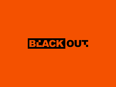 Blackout black brand design brand identity branding heavy logo strong