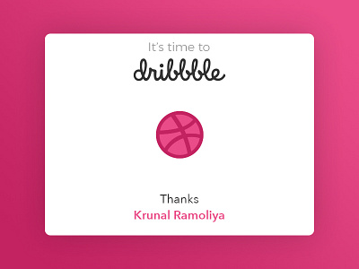 It's time to Dribbble!!!