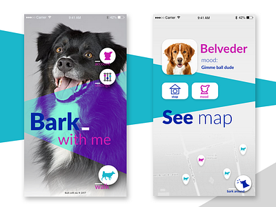 Bark with me app app design bark dog