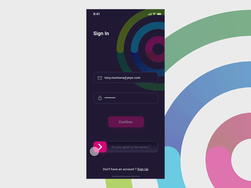 dotdigital App SignIn screen dailyui dotdigital sign in