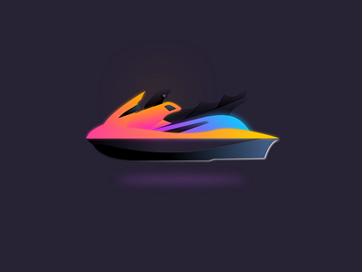 Motorboat  color  icon